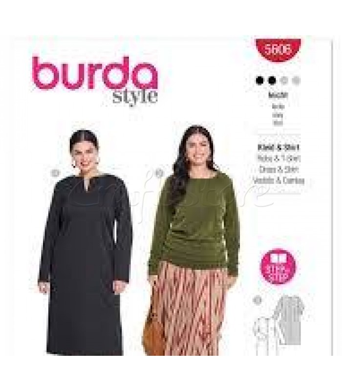 Burda πατρόν  φόρεμα -μπλούζα 5606